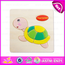 Hot New Product for 2015 DIY Wooden Shape Puzzle Toy, Cheap Multiple Shape Puzzles, Cute Tortoise Design Wooden Puzzle Toy W14c090